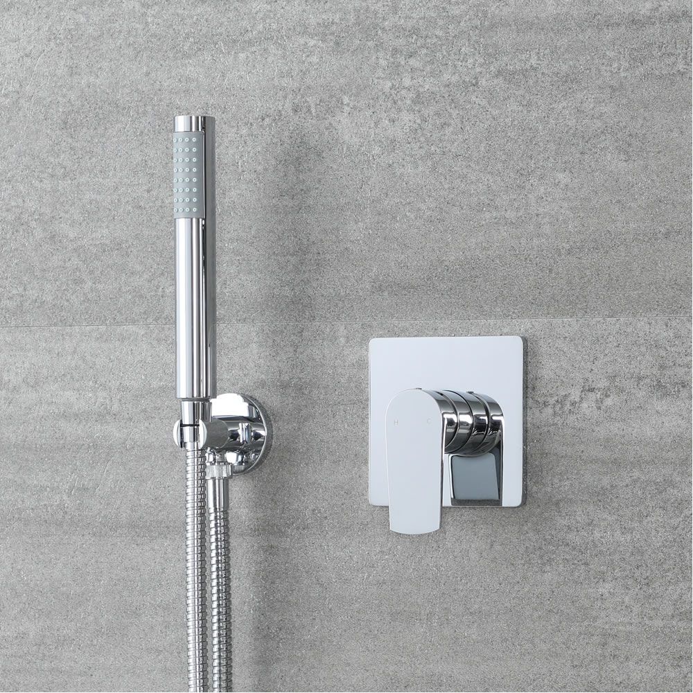 Unterputz-Einhebelmischer mit rundem Handbrauseset – Chrom – Arcadia
