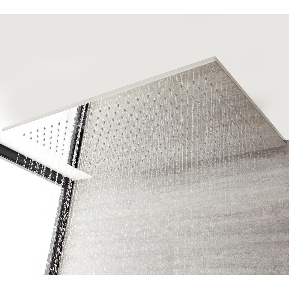 Unterputz-Duschsystem mit Thermostat und Umsteller – mit 800mm x 500mm Duschkopf (Deckenmontage), Handbrauseset und Körperdüsen - Chrom – Kubix