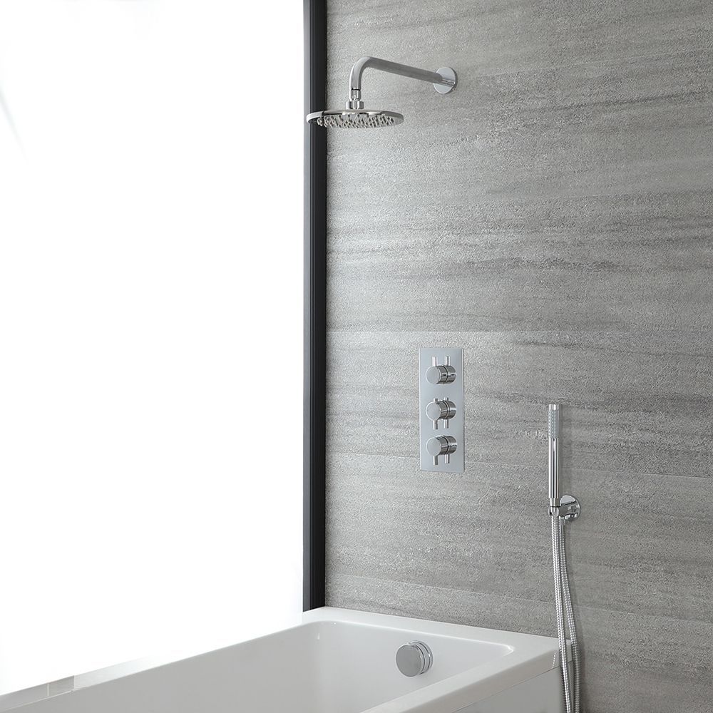 Dusch- und Badesystem mit Unterputz-Thermostat – Funktionen wählbar – Chrom – Como