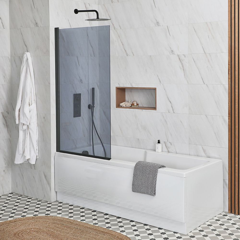 Rechteck-Badewanne, 1700mm x 750mm - inkl. getöntem Aufsatz, Vorder- und Endschürze – Sandford