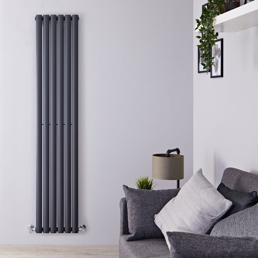 Design Heizkörper Vertikal (Einlagig) 1780mm x 354mm | Anthrazit - Revive