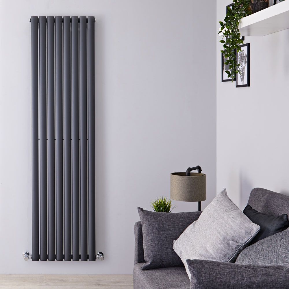 Design Heizkörper Vertikal (Einlagig) 1780mm x 472mm | Anthrazit - Revive