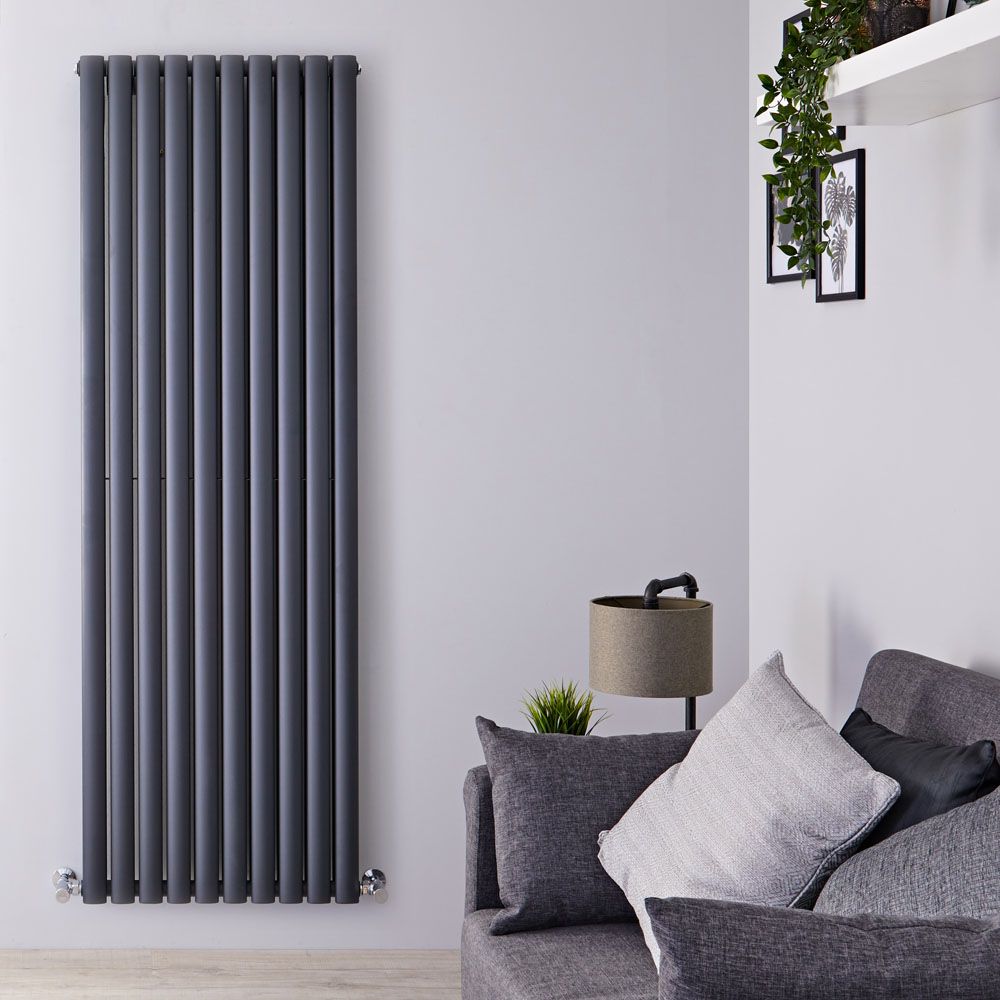 Design Heizkörper Vertikal (Doppellagig) 1780mm x 590mm | Anthrazit - Revive