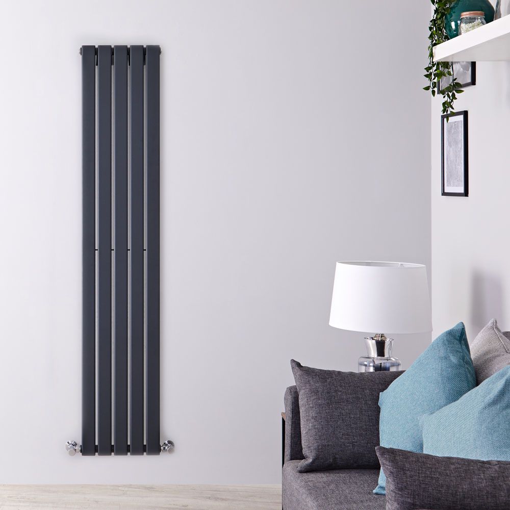 Design Heizkörper Vertikal (Einlagig) 1780mm x 350mm | Anthrazit - Delta
