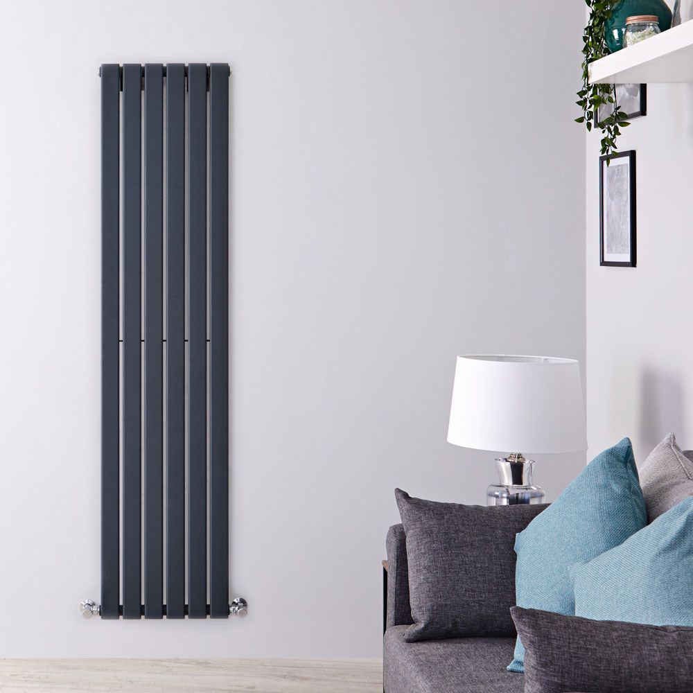 Design Heizkörper Vertikal (Einlagig) 1780mm x 420mm | Anthrazit - Delta