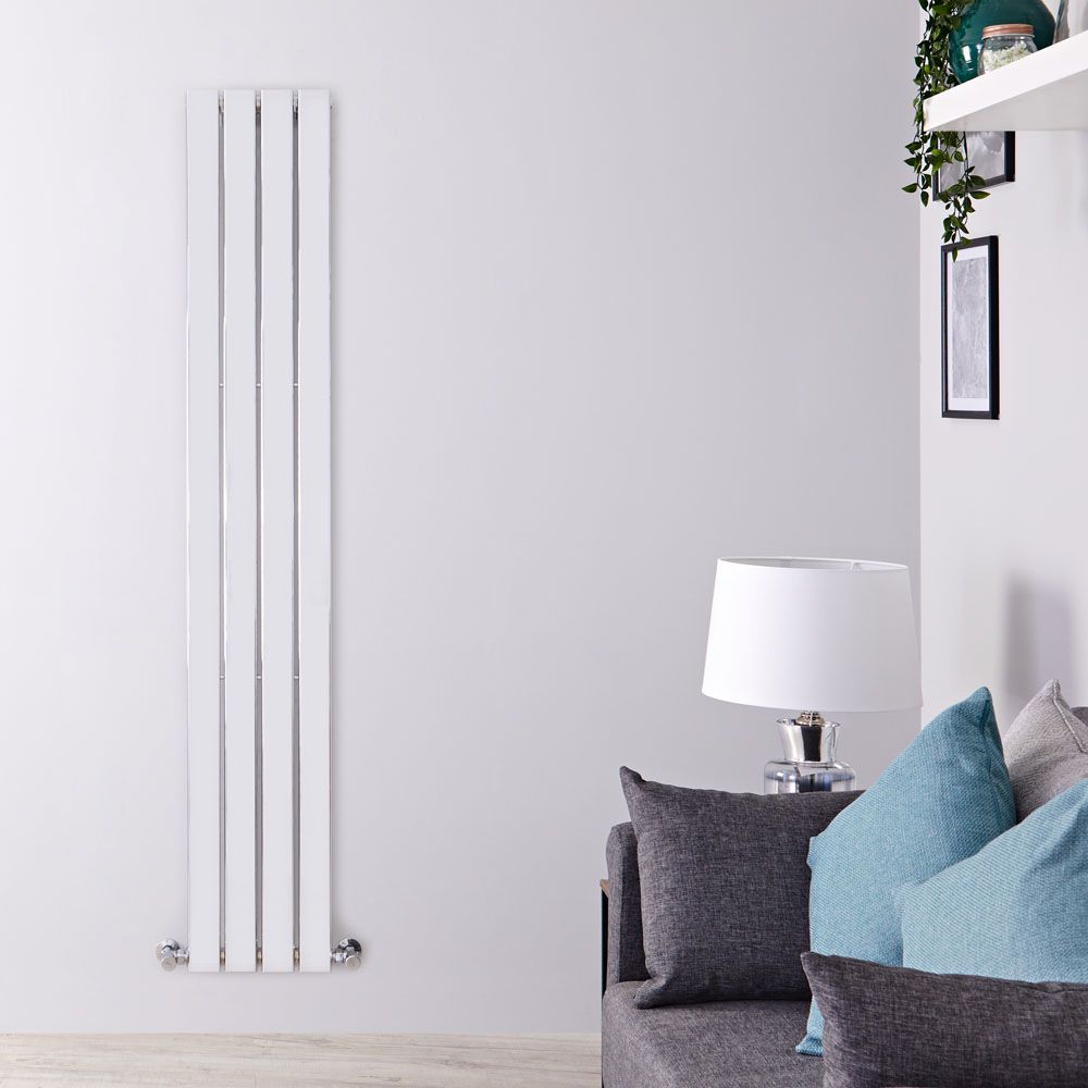 Design Heizkörper Vertikal Chrom 1800mm x 300mm 445W (einlagig) - Delta