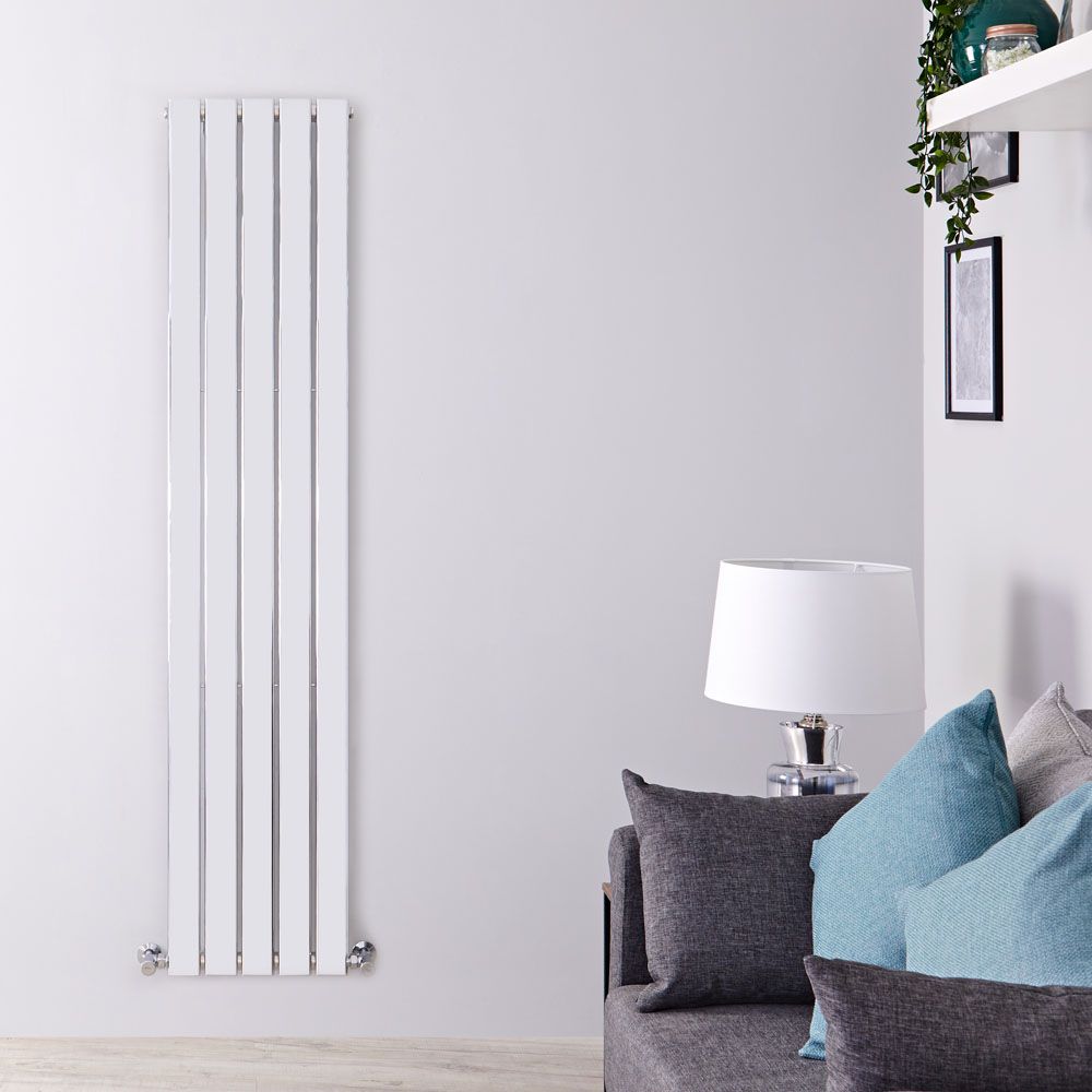 Design Heizkörper Vertikal Chrom 1800mm x 375mm 556W (einlagig) - Delta
