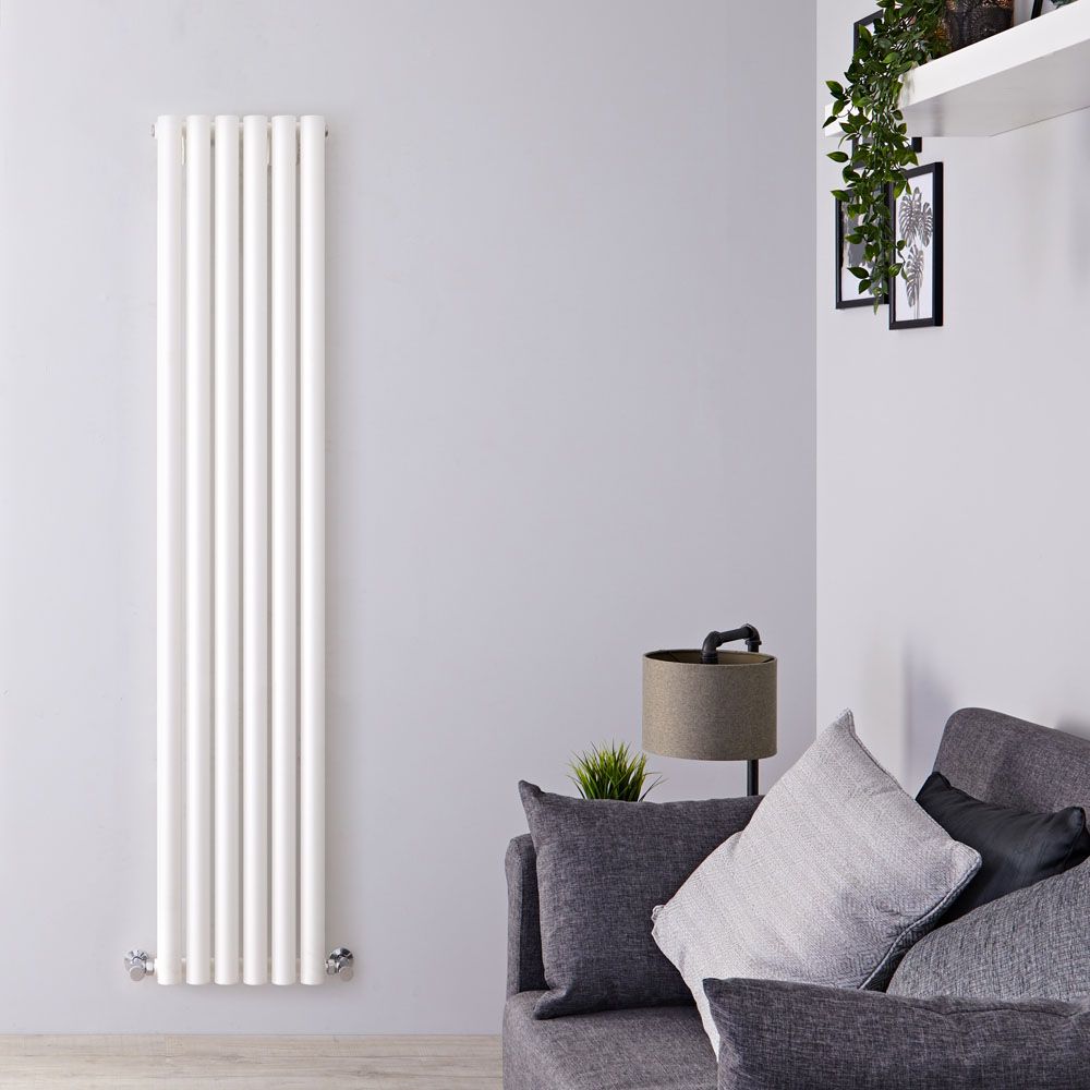 Design Heizkörper Vertikal Weiß 1780mm x 354mm 1043W (einlagig) - Savy