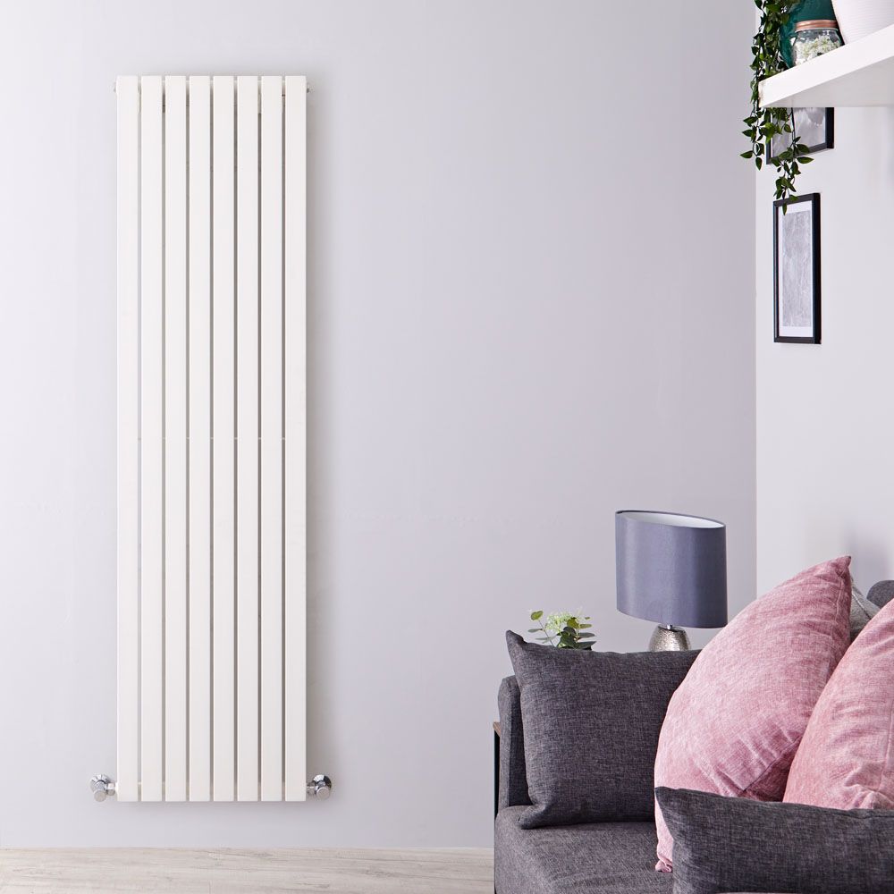 Design Heizkörper Vertikal Weiß 1780mm x 472mm 1195W (einlagig) - Sloane