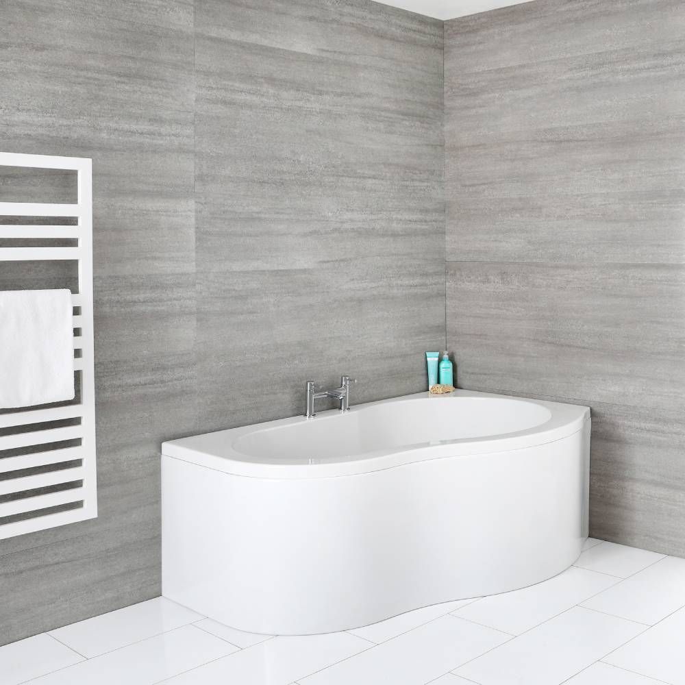 Eckbadewanne mit Schürze, 1500mm x 1000mm – links oder rechtsbündig – Ashbury