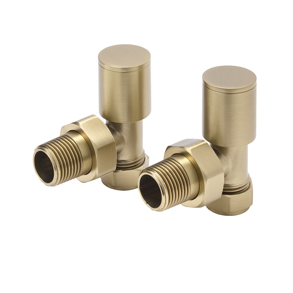 Winkelventile im Paar – satiniertes Gold