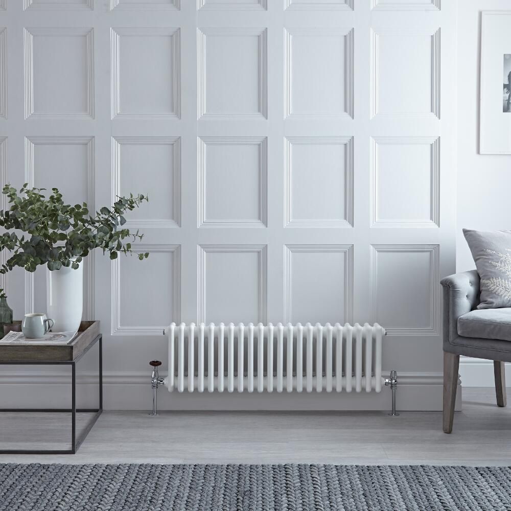Traditioneller Gliederheizkörper (3-Säulen) Horizontal | 300mm x 1010mm  - Weiß - Regent