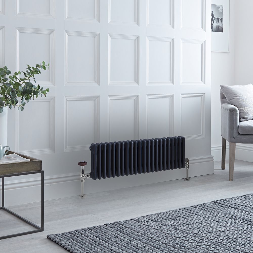 Traditioneller Gliederheizkörper (3-Säulen) Horizontal | 300mm x 1010mm  - Anthrazit - Regent