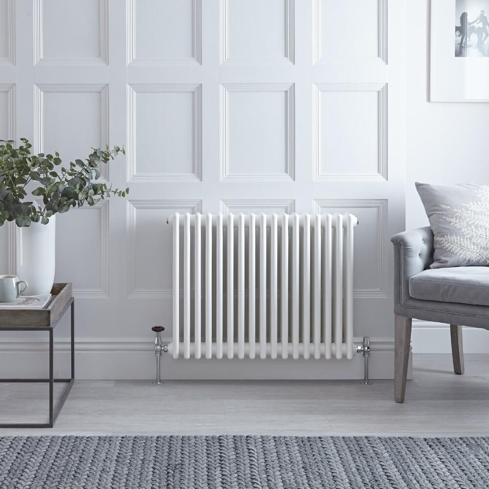 Traditioneller Gliederheizkörper (3-Säulen) Horizontal | 600mm x 785mm  - Weiß - Regent