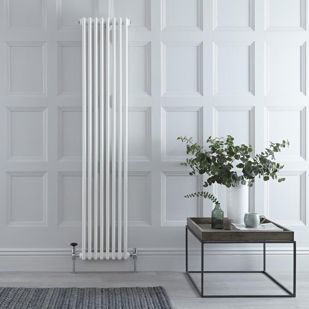 Gliederheizkörper Vertikal 2 Säulen Nostalgie Weiß 1800mm x 380mm 1245W - Regent