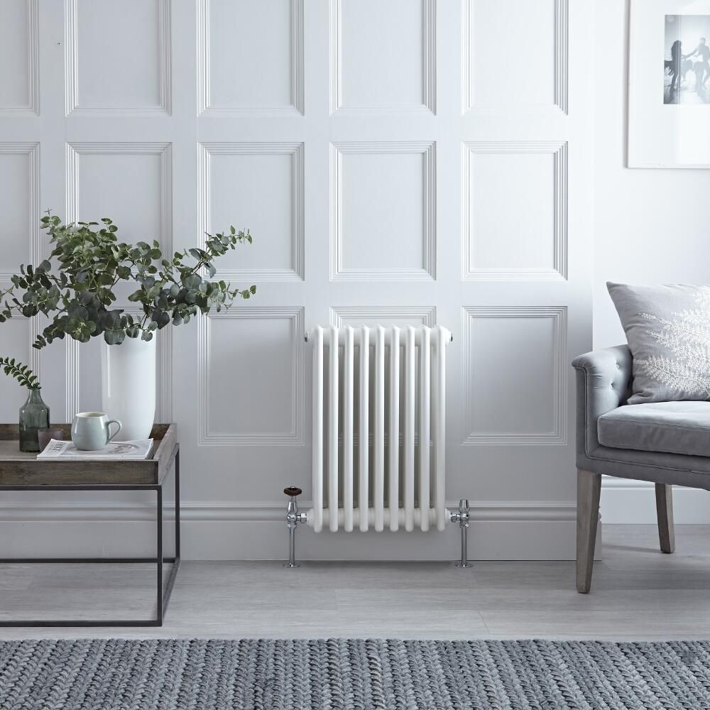 Traditioneller Gliederheizkörper (3-Säulen) Horizontal | 600mm x 425mm  - Weiß - Regent
