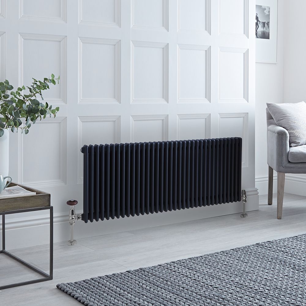 Traditioneller Gliederheizkörper (3-Säulen) Horizontal | 600mm x 1595mm  - Anthrazit - Regent