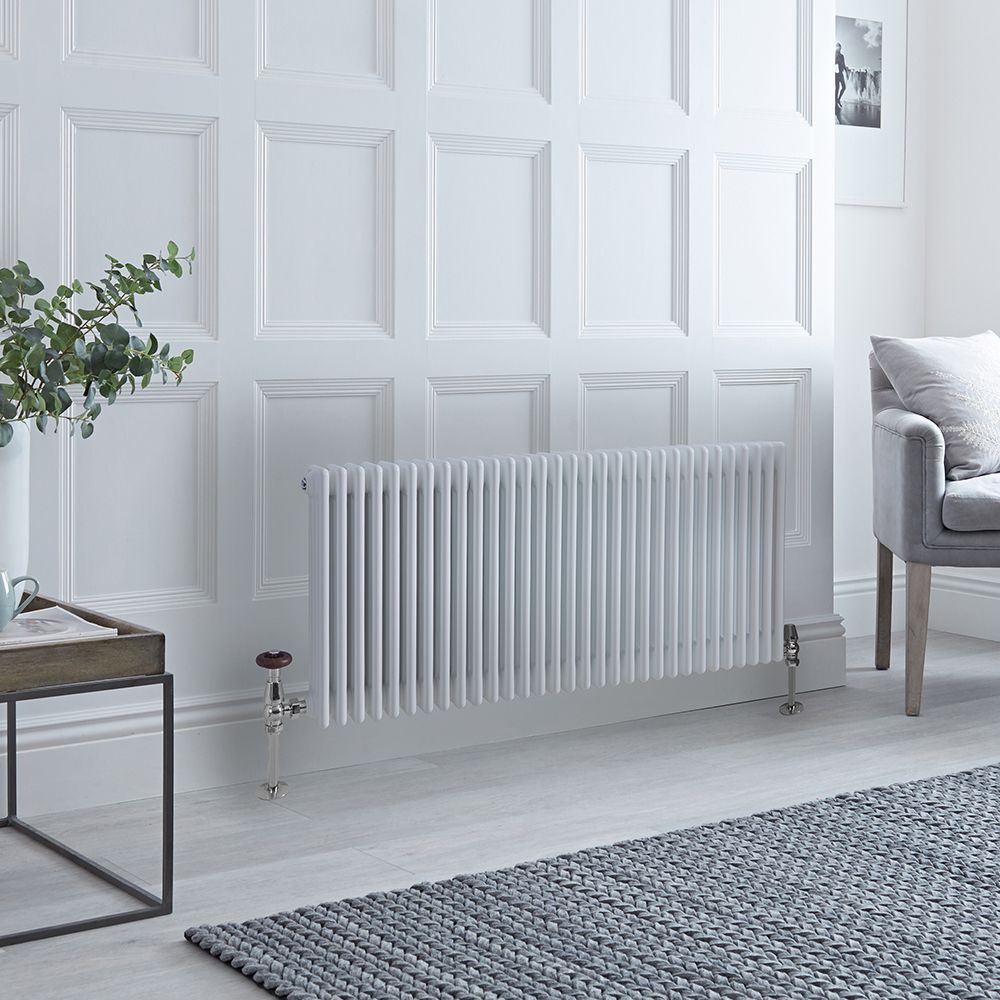 Traditioneller Gliederheizkörper (4-Säulen) Horizontal | 600mm x 1415mm  - Weiß - Regent
