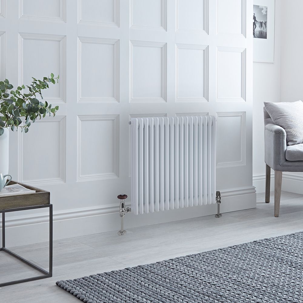 Traditioneller Gliederheizkörper (3-Säulen) Horizontal | 750mm x 785mm  - Weiß - Regent