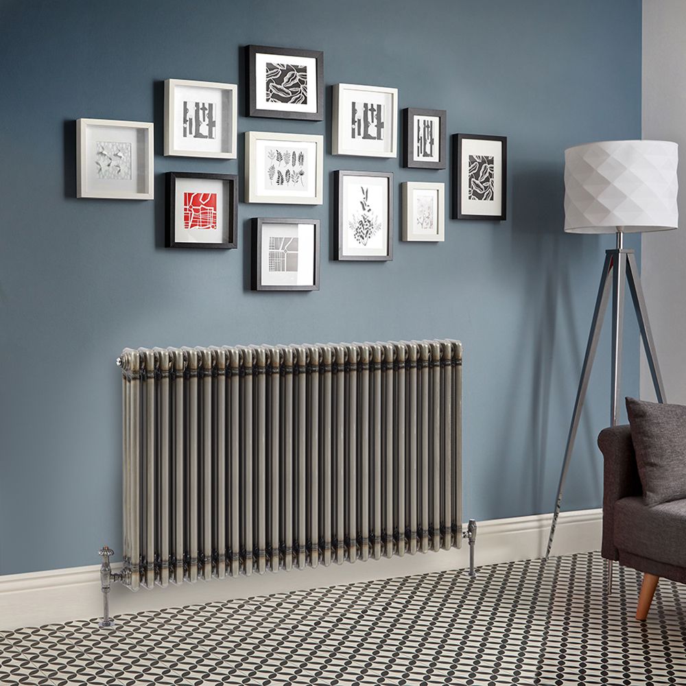 Gliederheizkörper (3-Säulen) Horizontal 750mm x 1190mm - Lackiertes Rohmetall – Regent