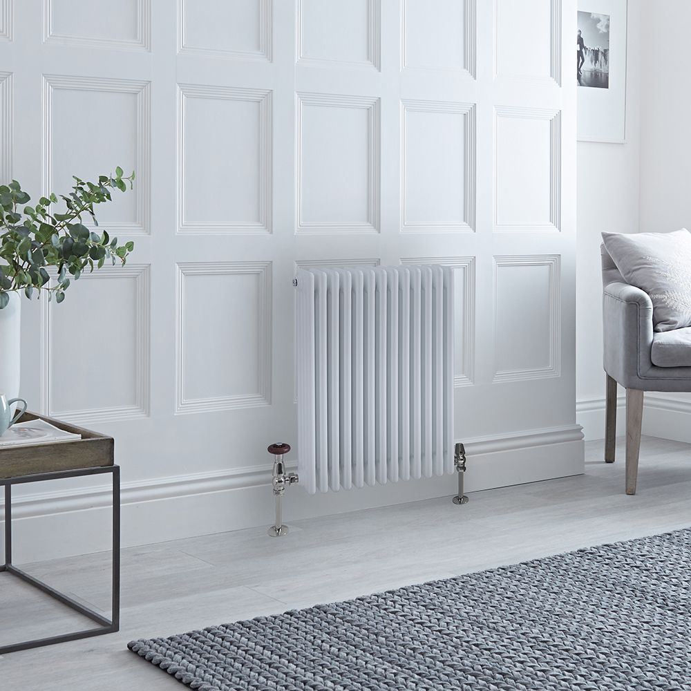 Traditioneller Gliederheizkörper (4-Säulen) Horizontal | 750mm x 605mm  - Weiß - Regent
