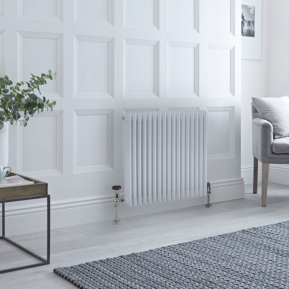 Traditioneller Gliederheizkörper (4-Säulen) Horizontal | 750mm x 785mm  - Weiß - Regent