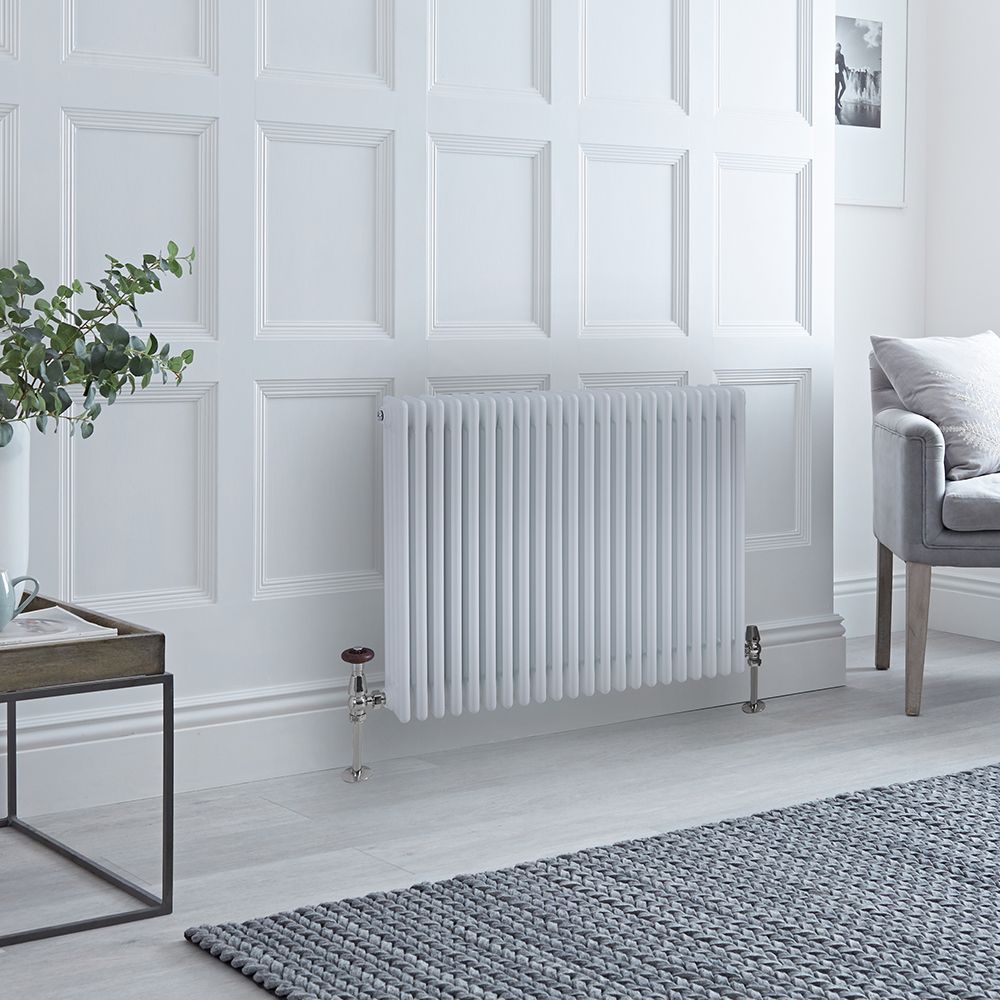 Traditioneller Gliederheizkörper (4-Säulen) Horizontal | 750mm x 1010mm  - Weiß - Regent
