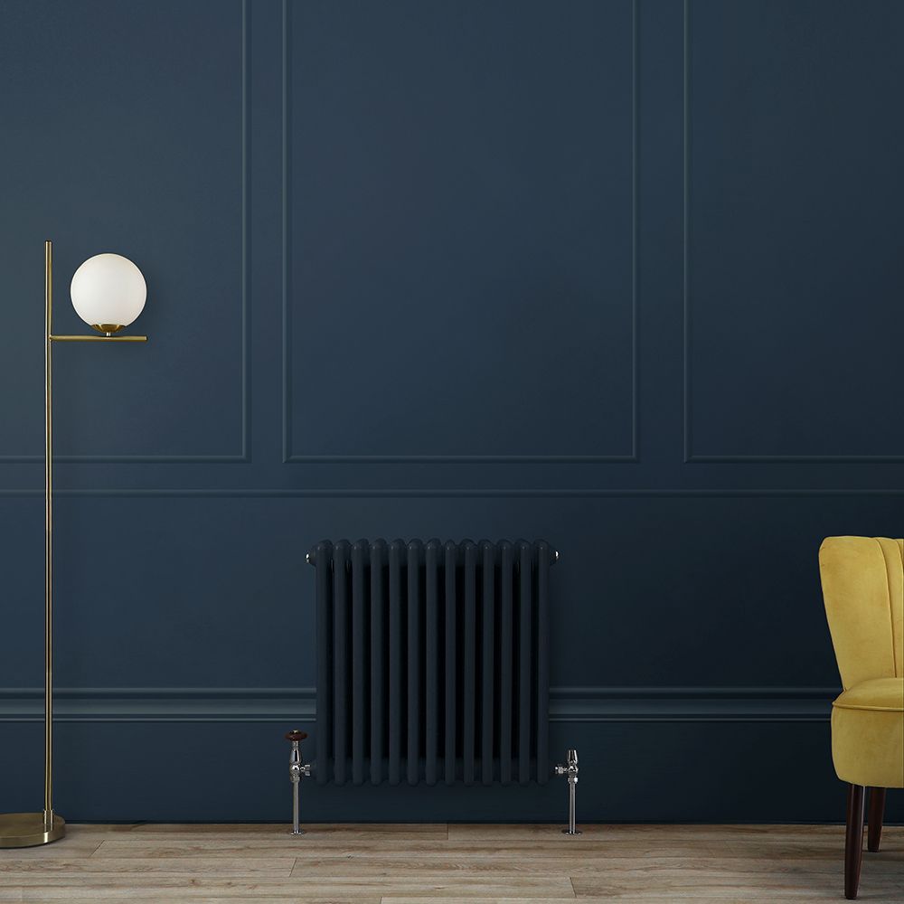 Gliederheizkörper (2-säulig), horizontal | Größe wählbar | Blau (Regal Blue) – Regent