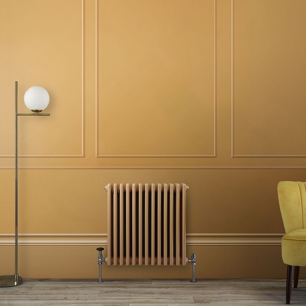 Gliederheizkörper (2-säulig), horizontal | Größe wählbar | Gelb (Autumn Yellow) – Regent