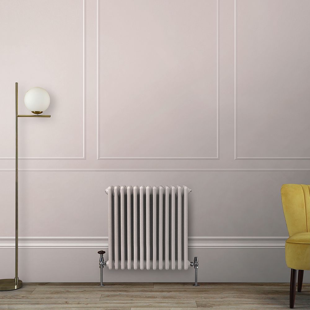Gliederheizkörper (2-säulig), horizontal | Größe wählbar | Rosa (Rose Petal Pink) – Regent