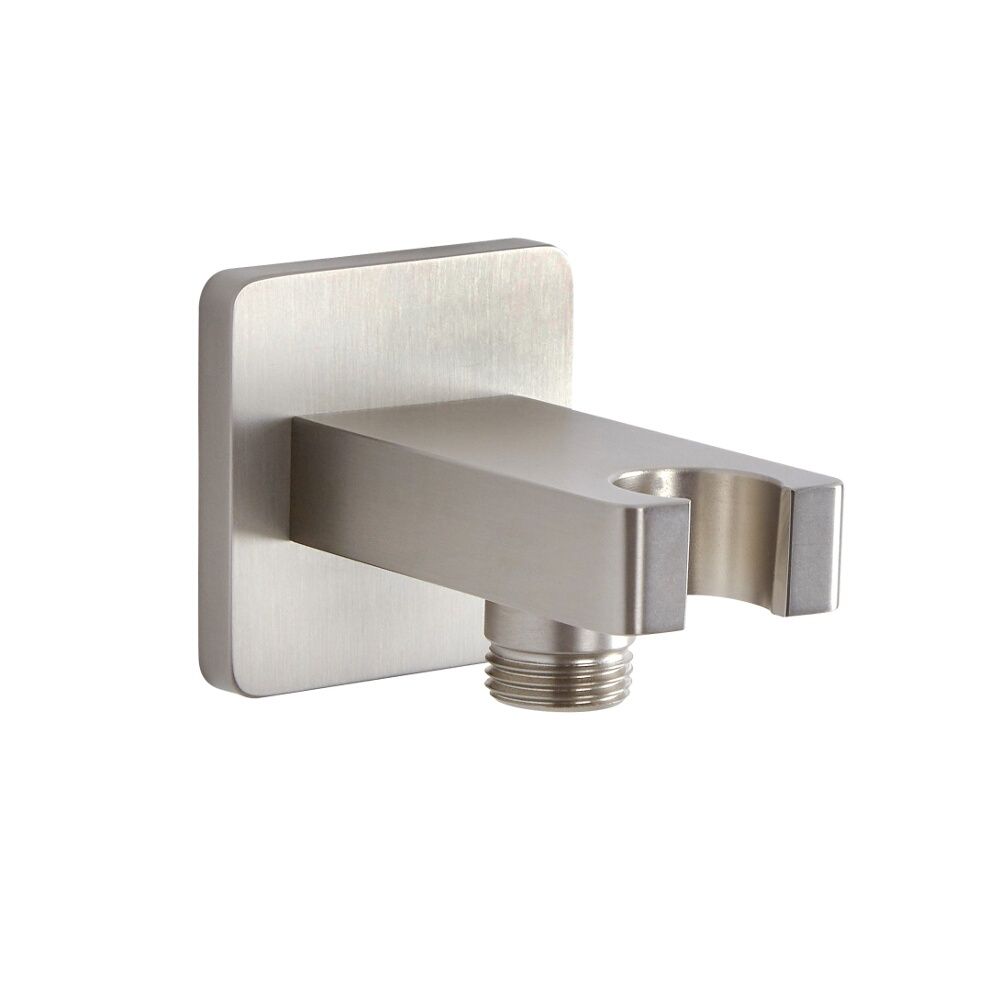 Wandanschlussbogen mit Halterung für Brause, Gebürstetes Nickel