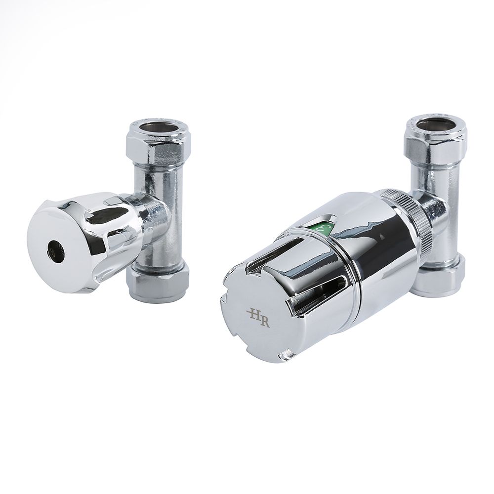 Heizkörperventil-Set, thermostatisch, Durchgang