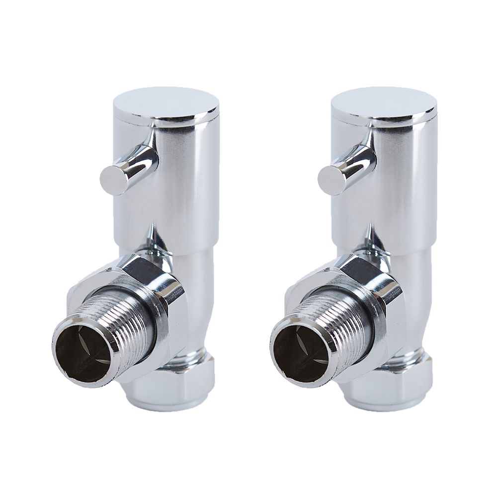 Minimalistisches Winkel-Ventil Paar – Chrom – Select