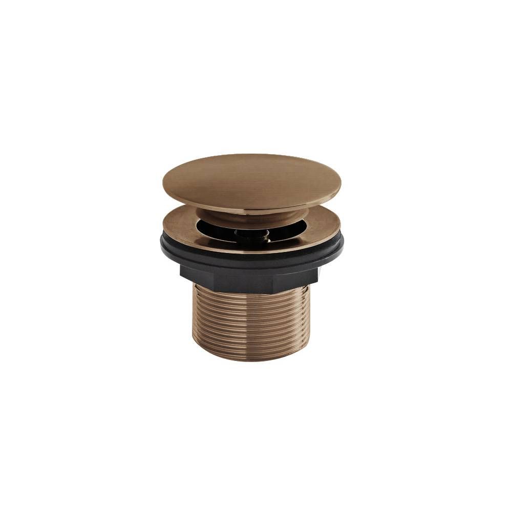 Ablauf mit Push-Up-Stöpsel ohne Überlauf 60mm - gebürstetes Kupfer