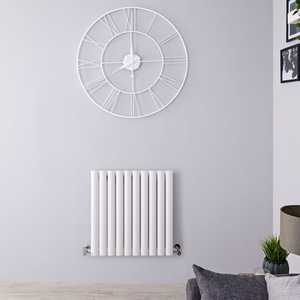 Design Heizkörper Horizontal (Einlaging) 600mm x 590mm | Weiß - Revive