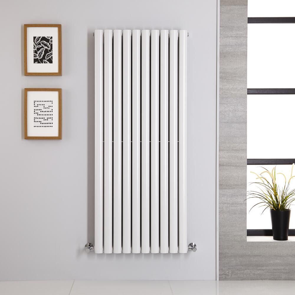 Design Heizkörper Vertikal (Doppellagig) 1400mm x 590mm | Weiß - Revive