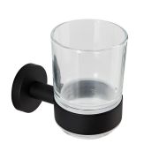 Nox Wandhalter mit Glas Mattschwarz