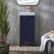 Waschtisch mit Unterschrank und Waschbecken, 400mm (Farbe wählbar) – Farbe und Design der Griffe wählbar – Warwick