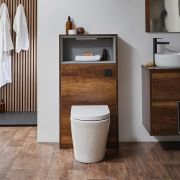 Spülkastenverkleidung mit Regal (ohne WC), 1150mm x 600mm - Dunkle Eiche - Hoxton