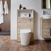 Spülkastenverkleidung mit Regal (ohne WC), 1150mm x 600mm - Helle Eiche - Hoxton