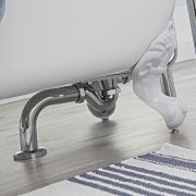 Siphon und Ablaufrohr für freistehende Badewannen – Chrom - Elizabeth