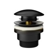 Ablauf mit Push-Up-Stöpsel, für Waschbecken, universal – Schwarz
