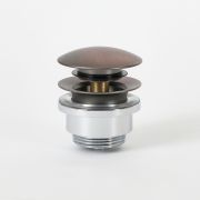 Ablauf mit Push-Up-Stöpsel, für Waschbecken, universal – Geölte Bronze