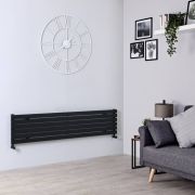 Design Heizkörper (einlagig) horizontal – 354mm x 1600mm - Schwarz – Sloane