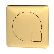 Eckige Betätigungstaste in gebürstetem Messing für Unterputzspülkästen