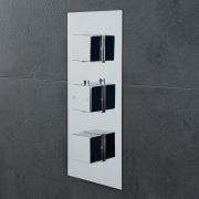 Unterputz-Thermostat für 2 Verbraucher - Chrom - Kubix