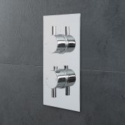 Unterputz-Armatur mit Thermostat und Funktionswechsler – Chrom – Como