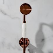 Retro-Handbrause aus Messing mit Keramikgriff – satiniertes Kupfer – Elizabeth