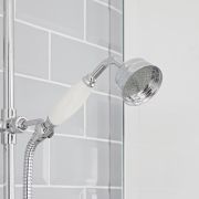 Retro-Handbrause mit Keramikgriff - Chrom/Weiß - Elizabeth