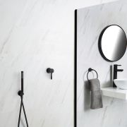 Einhebel-Duscharmatur Unterputz & Handbrauseset - Schwarz - Nox